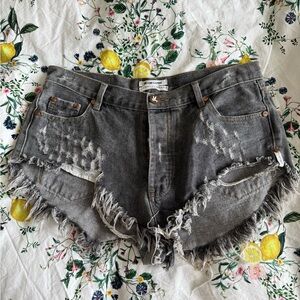 Oneteaspoon Gray Denim Shorts